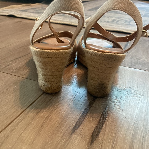 J. Crew Canvas Espadrille Wedges with Ankle Strap - Picture 4 of 5
